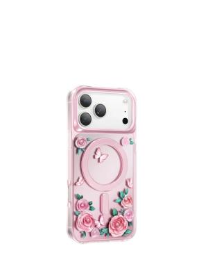 Apple iPhone 17 Pro Max Roseland Pembe Magsafe Uyumlu Telefon Kılıfı