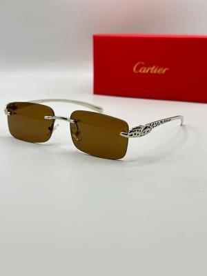 Cartier Kahve-Gümüş İthal Unisex Gözlük G3664-VLL