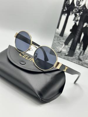 Celine Gold - Siyah Metal Kasa Unisex Güneş Gözlüğü G1985-VLL
