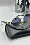 Celine Gold - Siyah Metal Kasa Unisex Güneş Gözlüğü | G1985-VLL