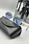 Celine Gümüş - Mavi Cam Metal Kasa Unisex Güneş Gözlüğü | G1986-VLL