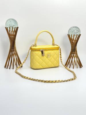 Chanel Vanity Case With Miror Sarı Kadın Çanta VLT329