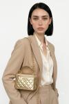 Chanel Vanity Case Gold Metalik Orta Boy Omuz Çantası VLT-424