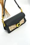 Coach Pillow Tabby Mini Size Siyah- Krem Kadın Çanta VLT360