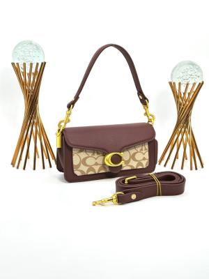 Coach Pillow Tabby Mini Size Bordo-Bej Kadın Çanta VLT366