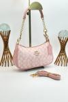 Coach Teri Signature Pembe Omuz Çantası VLT-417