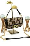 Fendi Baguette Handbag Siyah-Kahverengi Kadın Çanta VLT314