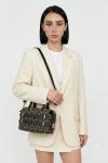 Fendi FF Monogram Kahverengi Boston Kadın Omuz Çantası VLT-414