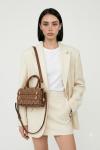Fendi FF Monogram Kiremit Boston Kadın Omuz Çantası VLT-415