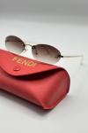 Fendi First Crystal Oval FE4075US Kahverengi Kadın Gözlük G4654-ILY