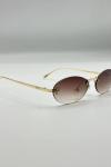 Fendi First Crystal Oval FE4075US Kahverengi Kadın Gözlük G4654-ILY