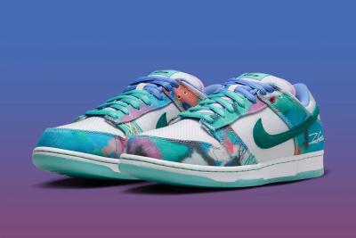 Futura x Nike SB Dunk Low Bleached Aqua  A134