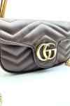 Gucci GG Acı Kahve Marmont Matelasse Mini Omuz Çantası VLT-480