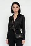 Gucci GG Siyah Marmont Matelasse Mini Omuz Çantası VLT-477