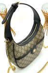 Gucci Ophidia Small GG Kahverengi Supreme Yarım Ay Kadın Omuz Çantası VLT-468