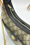 Gucci Ophidia Small GG Kahverengi Supreme Yarım Ay Kadın Omuz Çantası VLT-468