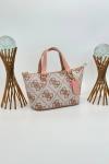 Guess Leona Logo Mini Pembe Kadın Çanta VLT-405