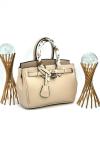 HERMES BİRKİN HANDBAG SMALL SIZE BEJ  KADIN ÇANTA VLT386