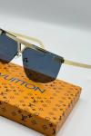 Louis Vuitton Siyah Gold Detay Erkek Güneş Gözlüğü | G1930