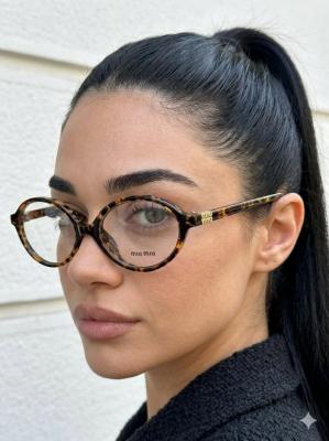 Miu Miu Leopar Şeffaf Cam ithal Kadın Gözlük G4515ILY