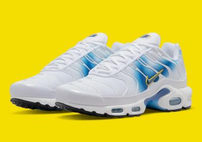 Nike Air Max Plus White Blue Yellow  A112