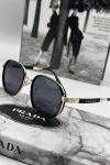 Prada Siyah-Gold  İthal Unisex Güneş Gözlüğü  G1828-VLL
