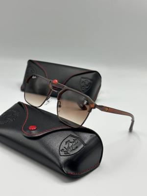 Ray-Ban Scuderia Ferrari Kahverengi Unisex Güneş Gözlüğü G3073-VLL