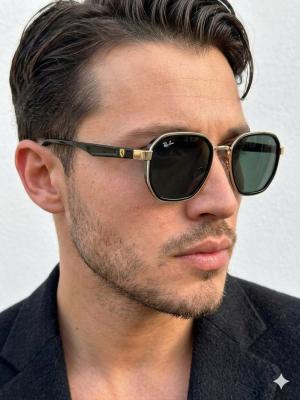 Ray-Ban Scuderia Ferrari Silver-Green Unisex Güneş Gözlüğü G4352-VLL