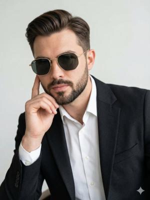 Rayban Beşgen Gold İthal Unisex Gözlük G4133-ILY