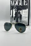 Rayban Damla Siyah Cam Gold Çerçeve Erkek Güneş Gözlüğü  G1342