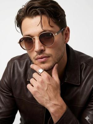 Rayban Ferrari Kahverengi Gold Kasa İthal Unisex Gözlük G3935-VLL