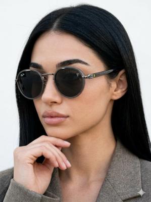 Rayban Ferrari yuvarlak Füme-Kırmızı Saplı Unisex Gözlük 4384-VLL