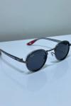 Rayban Ferrari yuvarlak Füme-Kırmızı Saplı Unisex Gözlük 4384-VLL