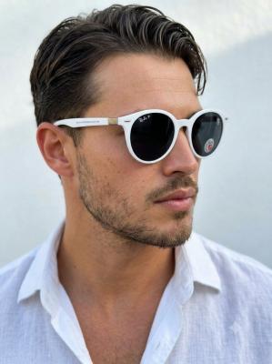 Rayban Ferrari Beyaz Yuvarlak Kırmızı Saplı Unisex Gözlük G4555-VLL