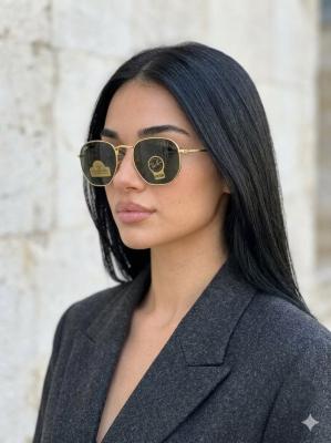 Rayban Hexagonal Classic Gold İthal  Unisex Gözlük G4458-VLL