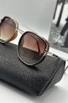 Rayban Kahverengi Gümüş Çerçeve Unisex Güneş Gözlüğü | G2032