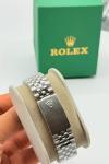 Rolex Siyah Kadran Gümüş Kadın Saat | S725-VLL