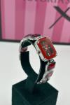 Swarovski Gümüş-Kırmızı Kadın Kol Saati S793