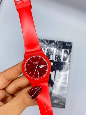 Swatch Kırmızı Unisex Saat  S121