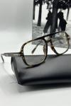 Tom Ford Leopar Çerçeve Şeffaf Cam Unisex Güneş Gözlüğü | G1981-VLL