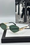 Yeni Sezon Celine Gold Yeşil Unisex Güneş Gözlüğü  G1838-VLL