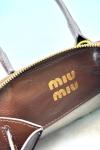Miu Miu AVENTURE NAPPA TOP HANDLE BAG BORDO KADIN ÇANTA Bordo