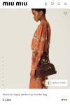 Miu Miu AVENTURE NAPPA TOP HANDLE BAG BORDO KADIN ÇANTA Bordo