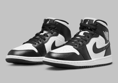 Nike Air Jordan 1 Mid Black White  A144 Diğer