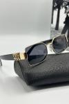 Miu Miu Yeni Sezon Gold Unisex Güneş Gözlüğü  G1997-VLL Siyah