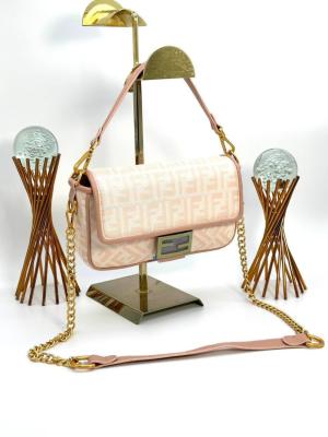 Fendi Baguette Handbag Pudra Kadın Çanta VLT310 Pudra