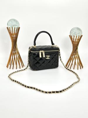 Chanel Vanity Case With Miror Siyah- Gold Kadın Çanta VLT321 Siyah