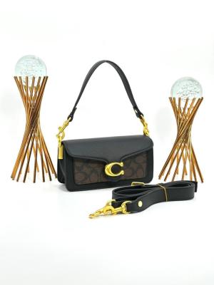 Coach Pillow Tabby Mini Size Siyah-Kahverengi Kadın Çanta VLT361 Siyah Kahverengi