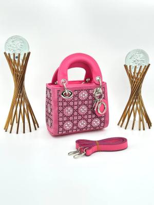 Christian Dior Lady Mini Satin Pembe Kadın Çanta VLT394 Pembe