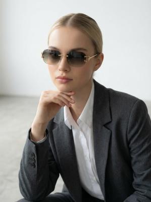 Cartier Kahverengi İthal Kadın Güneş Gözlük G3798 Kahverengi